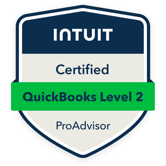 QuickBooks Level Two Certified ProAdvisor badge